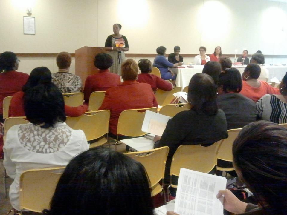 speaking with crowd